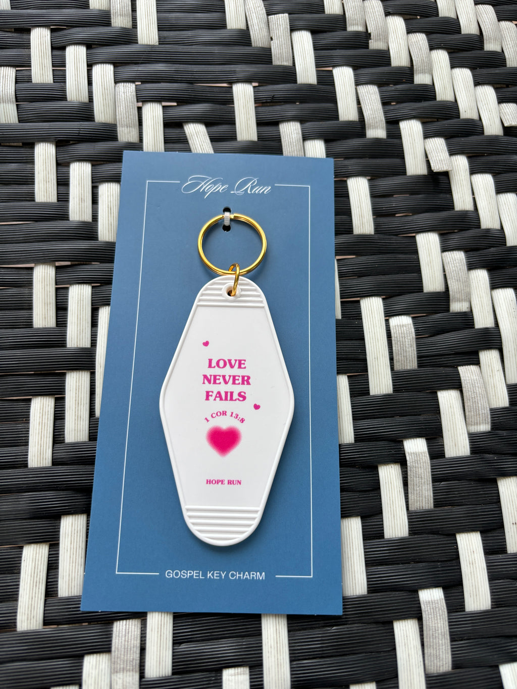 Gospel motel key charm潮酷菱形牌吊飾
